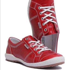 Josef Siebel Caspian Sneaker Size 38 Red worn once